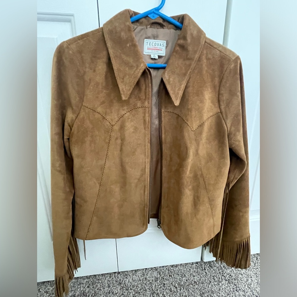 TECOVA’S Women’s Brown Suede Western Fringe Jacket - LIKE NEW!!!